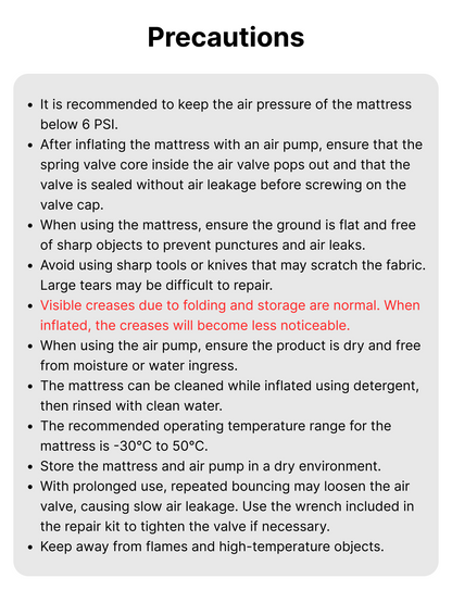 Air Mattress 10cm High – Innovative Comfort & Support with DWF & TPU